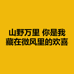 山野万里 你是我藏在微风里的欢喜 (Across vast mountains and fields, you are my hidden joy in the breeze)